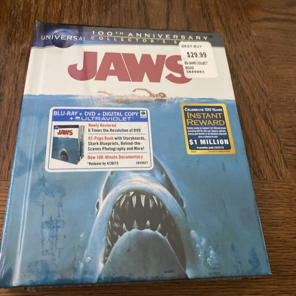 Jaws Sealed Collector's Edition Bluray/DVD Combo 1975 Classic Spielberg Horror